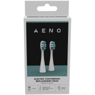 AENO Replacement toothbrush heads, White, Dupont bristles, 2pcs in set (for ADB0001S/ADB0002S)