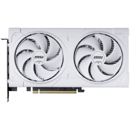 MSI Video Card NVIDIA GeForce RTX 5060 Ti 8G VENTUS 2X OC WHITE PLUS, 8GB GDDR7, 128-bit, 2617 MHz Boost, 4608 CUDA Cores, PCIe 5.0 (x8), 3x DP 2.1b, HDMI 2.1b, RAY TRACING, Dual Fan, 180W TDP, 8-pin PCIe Power, G-SYNC, 2-Slot, 3Y