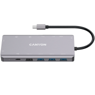 CANYON hub DS-12 13in1 4k USB-C Dark Grey
