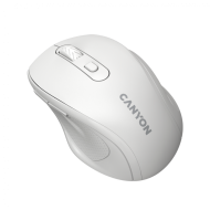 Canyon 6 buttons wireless 2.4Ghz mouse, MX8650A Sensor, DPI up to 1600,Injection case, 3 M life times left and right switches, 2xAAA battery, ABS material, Size: 105x71x40mm, Weight: 59g, white