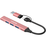 CANYON hub DS-02 4in1 USB-A/C Pink