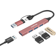 CANYON hub DS-02 4in1 USB-A/C Pink