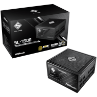 Asrock SL-750G, 750W, 80 Plus GOLD, Fully Modular PSU, Japanese Capacitors, 2x EPS 12V CPU(4+4pin), 1x PCIe5.1 (12+4pin), 3x PCIe (6+2pin), 3x 4-pin connectors, 9x SATA, OCP, SCP, OVP, UVP, OTP, OPP protections, 135 mm Axial Fan, ATX 3.1