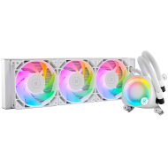 EK-Nucleus AIO CR360 Lux D-RGB - White, 3x EK-FPT FAN 120 D-RGB PWM fans, Rotatable ARGB Pump Top, Intel Sockets LGA: 1150, 1151, 1155, 1156, 1200, 1700, 2011, 2011-3, 2066, AMD Sockets: AM4, AM5, 5 Year Warranty