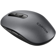 CANYON MW-9, 2 in 1 Wireless optical mouse with 6 buttons, DPI 800/1000/1200/1500, 2 mode(BT/ 2.4GHz), Battery AA*1pcs, Grey, 65.4*112.25*32.3mm, 0.092kg