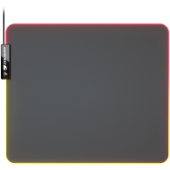 COUGAR Neon, RGB Gaming Mouse Pad, HD Texture Design, Stitched Lighting Border + 4mm Thickness, Wave-Shaped Anti-Slip Rubber Base, Cloth / Nature Rubber, 350 x 300 x 4 mm