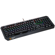 CANYON Hazard GK-6, Wired multimedia gaming keyboard with lighting effect, 108pcs rainbow LED, Numbers 104keys, EN double injection layout, cable length 1.8M, 450.5*163.7*42mm, 0.90kg, color black