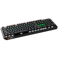 CANYON Hazard GK-6, Wired multimedia gaming keyboard with lighting effect, 108pcs rainbow LED, Numbers 104keys, EN double injection layout, cable length 1.8M, 450.5*163.7*42mm, 0.90kg, color black