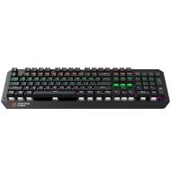 CANYON Hazard GK-6, Wired multimedia gaming keyboard with lighting effect, 108pcs rainbow LED, Numbers 104keys, EN double injection layout, cable length 1.8M, 450.5*163.7*42mm, 0.90kg, color black