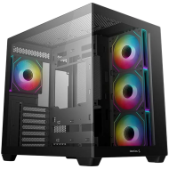 DeepCool CG530 4F, Mid Tower, Mini-ITX/Micro-ATX/ATX, Rear Connector support, 2xUSB3.0, 1xType-C Gen 2, 1xAudio, 3x120mm ARGB Reverse Fan, 1x120mm ARGB Fan, Tempered Glass, Mesh Panel, Black, R-CG530-BKADA4-G-1