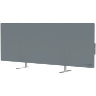 AENO Premium Eco Smart Heater, 700W, Tempered glass, Infrared+convection heating type, LED display, Plug type: Europe (E/F type), GREY