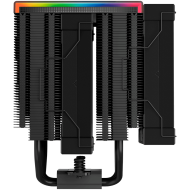 DeepCool AK620 Digital, CPU Air Cooler, 2x120mm FK120 PWM Fan, Digital Display, ARGB, TDP 260W, 6 Heatpipes, LGA2066/2011-v3/2011/1700/1200/115x, AMD AM5/AM4, 129x138x162 mm(LxWxH), 3Y, R-AK620-BKADMN-G