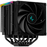 DeepCool AK620 Digital, CPU Air Cooler, 2x120mm FK120 PWM Fan, Digital Display, ARGB, TDP 260W, 6 Heatpipes, LGA2066/2011-v3/2011/1700/1200/115x, AMD AM5/AM4, 129x138x162 mm(LxWxH), 3Y, R-AK620-BKADMN-G