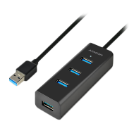 AXAGON HUE-S2BL 4x USB3.0 Charging Hub 1.2m Cable, MicroUSB Charging