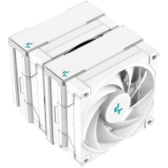 DeepCool AK620 WH, CPU Air Cooler, 2x120mm PWM FDB Fan, TDP 260W, 6 Heatpipes, White, LGA2066/2011-v3/2011/1700/1200/115x, AMD AM5/AM4, 129x138x160 mm(LxWxH), 3Y, R-AK620-WHNNMT-G-1