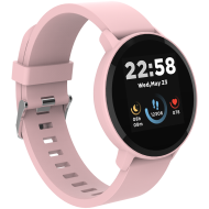 CANYON Lollypop SW-63, Smart watch, 1.3inches IPS full touch screen, Round watch, IP68 waterproof, multi-sport mode, BT5.0, compatibility with iOS and android, Pink, Host: 25.2*42.5*10.7mm, Strap: 20*250mm, 45g