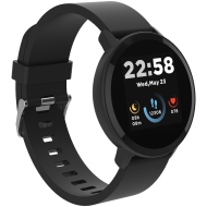CANYON Lollypop SW-63, Smart watch, 1.3inches IPS full touch screen, Round watch, IP68 waterproof, multi-sport mode, BT5.0, compatibility with iOS and android, black, Host: 25.2*42.5*10.7mm, Strap: 20*250mm, 45g