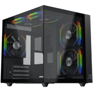 Aqua M Lite (BK, MATX, U3x1 & U2x1, Front & Left TG, 4PCS G22A Reverse & 1PC G22A,ARGB Remote Control Box)