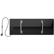 AENO Premium Eco Smart Heater, 700W, Tempered glass, Infrared+convection heating type, Led display Plug type: Europe (E/F type), BLACK