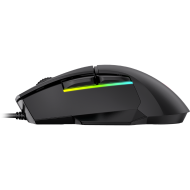 LORGAR Jetter 357, gaming mouse, Optical Gaming Mouse with 6 programmable buttons, Pixart ATG4090 sensor, DPI can be up to 8000, 30 million times key life, 1.8m PVC USB cable, Matt UV coating and RGB lights with 4 LED flowing mode, size:124.90*71.65*41.36