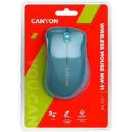 CANYON MW-11, 2.4 GHz  Wireless mouse ,with 3 buttons, DPI 1200, Battery:AAA*2pcs  ,Blue67*109*38mm 0.063kg