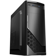 Chassis FC-F52A, ATX, 7 slots, 1 X 5.25", 2 X 3.5" H.D., 2 X 2.5", 2 x USB 3.0, 1 X Type C / 1 x AUDIO /, PSU 550W 12 sm, 20+4pin, Black