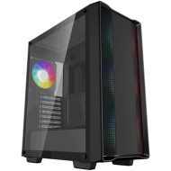 DeepCool CC560 ARGB V2, Mid Tower, Mini-ITX/Micro-ATX/ATX, 1xUSB3.0, 1xUSB2.0, 1xAudio, 4x120mm Pre-Installed ARGB Fans, Tempered Glass, Mesh Panel, 2Y, R-CC560-BKTAA4-G-2