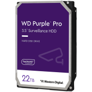 HDD Video Surveillance WD Purple Pro 22TB CMR (3.5'', 512MB, 7200 RPM, SATA 6Gbps, 550TB/year)