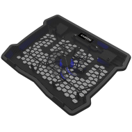 CANYON NS02, Cooling stand single fan with 2x2.0 USB hub, support up to 10”-15.6” laptop, ABS plastic and iron, Fans dimension:125*125*15mm(1pc), DC 5V, fan speed: 800-1000RPM, size:340*265*30mm, 406g