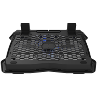 CANYON NS02, Cooling stand single fan with 2x2.0 USB hub, support up to 10”-15.6” laptop, ABS plastic and iron, Fans dimension:125*125*15mm(1pc), DC 5V, fan speed: 800-1000RPM, size:340*265*30mm, 406g