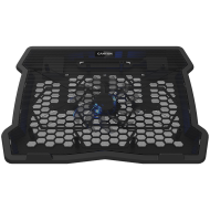 CANYON NS02, Cooling stand single fan with 2x2.0 USB hub, support up to 10”-15.6” laptop, ABS plastic and iron, Fans dimension:125*125*15mm(1pc), DC 5V, fan speed: 800-1000RPM, size:340*265*30mm, 406g