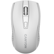CANYON MW-7, 2.4Ghz wireless mouse, 6 buttons, DPI 800/1200/1600, with 1 AA battery ,size 110*60*37mm,58g,white