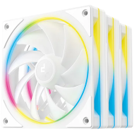 DeepCool FL12 SE 3IN1 WH, 3x120mm ARGB Fans, 8-pin Cable, PWM, Fluid Dynamic Bearing, PBT, 3 pack, ARGB Halo, White, R-FL12SE-WHAPN3-G, 3Y