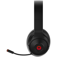 Lorgar Noah 501, gaming bluetooth headset with microphone, BT 5.3 JL7006, battery 1000mAh, type-C charging cable 0.8m, audio cable 1.5m, size:195*185*80mm, 0.28kg. Black
