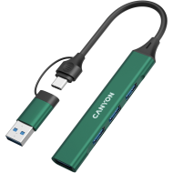CANYON hub DS-02 4in1 USB-A/C Green