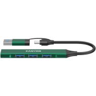 CANYON hub DS-02 4in1 USB-A/C Green