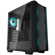 DeepCool CC560 V2, Mid Tower, Mini-ITX/Micro-ATX/ATX, 1xUSB3.0, 1xUSB2.0, 1xAudio, 4x120mm Pre-Installed LED Fans, Tempered Glass, Mesh Panel