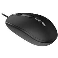 CANYON M-10, Canyon Wired optical mouse with 3 buttons, DPI 1000, with 1.5M USB cable, black, 65*115*40mm, 0.1kg