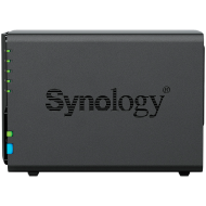 Synology DS225+, Tower, 2-bays 3.5'' SATA HDD/SSD, CPU Inte Celeron J4125 4-core (4-thread) 2.0 GHz, burst up to 2.7 GHz, 2 GB DDR4 non-ECC (expandable up to 6 GB), 1xRJ-45 1GbE LAN, 1xRJ-45 2.5 GbE LAN, 2xUSB 3.2 Gen 1, 1.3 kg, 3yr warranty