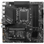 MSI PRO B760M-A WIFI DDR4, mATX, Socket 1700, Dual Channel DDR4 5333(OC)MHz, 2x PCIe x16 slots, 2x M.2 slots, 2x HDMI, 2x DP, 2x USB 3.2 Gen 2, 2x USB 3.2 Gen 1, 2x USB 2.0, 7.1 HD Audio, 2.5Gbps LAN, WI-FI 6E, BT, 3Y