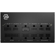 MSI MAG A750GL PCIE5, 750W, 80 Plus Gold, ATX Form Factor, 100~240 Vac Input Voltage, 47Hz ~ 63Hz Input Frequency, 120 mm Fan, 140 x 150 x 86mm, Active PFC, OCP, OVP, OPP, OTP, SCP, UVP, ATX, 2xEPS, 4XPCi-E, 8xSATA, 4xMOLEX, 1xFDD, 7Y