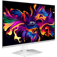 MSI MPG 321URXW QD-OLED Gaming Monitor, 31.5" 240Hz, UHD (3840x2160) 16:9, QD-OLED, 0.03ms, 250nits, 1500000:1, 178/178, G-Sync Compatible, Adjustable Stand, 1x DP, 2x HDMI, 1x Type-C, 1x Headphone out, USB Hub, White, 3Y Warranty