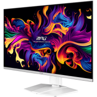 MSI MPG 321URXW QD-OLED Gaming Monitor, 31.5" 240Hz, UHD (3840x2160) 16:9, QD-OLED, 0.03ms, 250nits, 1500000:1, 178/178, G-Sync Compatible, Adjustable Stand, 1x DP, 2x HDMI, 1x Type-C, 1x Headphone out, USB Hub, White, 3Y Warranty
