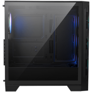 MSI MAG FORGE 321R AIRFLOW, Mid-Tower, ATX/M-ATX/ITX, 2x USB 3.2, 1x USB 3.2 Gen 2x2 Type-C, 1x Audio/Mic, LED Button, ARGB Hub, 4x 120mm ARGB Fans, Mesh Panel, Tempered Glass, Black