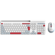 CANYON HSET-W5 EN Keyboard+Mouse AAA+AA Wireless White