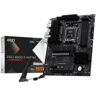 MSI PRO B850-S WIFI6E, ATX, Socket AM5, 4x DDR5 Dual Channel  up to 8200(OC)MHz, 2x PCIe x16 slot, 2x M.2 slot, 4x USB 5Gbps, 3x USB 10Gbps, 1x USB 10Gbps Type-C, HDMI, DP, 7.1 HD Audio, 2.5G LAN, WiFI 6E, BT, 3Y