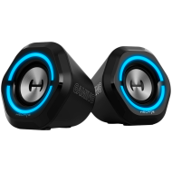 Edifier G1000 2.0 Audio System, BT V5.3, USB, AUX, 2.5-inch Drivers, RGB Lighting, 5W (RMS), Black