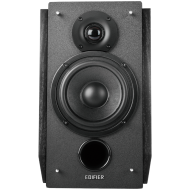 Edifier R1855DB 2.0 Bookshelf Speakers, BT V5.1, Optical, Coaxial, RCA, 0.75-inch Tweeters, 4-inch Drivers, Sub-Out, 70W (RMS), Control Knobs and Remote Control, Matte Black