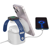 Canyon 4 in 1 Wireless Charging Stand, 30W max, Size: 70x70x70.3mm, weight: 414g, with 65W charger and 1M cable, white