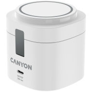 Canyon 4 in 1 Wireless Charging Stand, 30W max, Size: 70x70x70.3mm, weight: 414g, with 65W charger and 1M cable, white